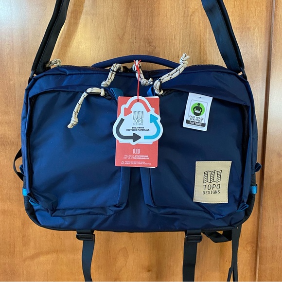 Topo Designs Global Briefcase 14L Backpack Navy Sahara - Picture 14 of 15